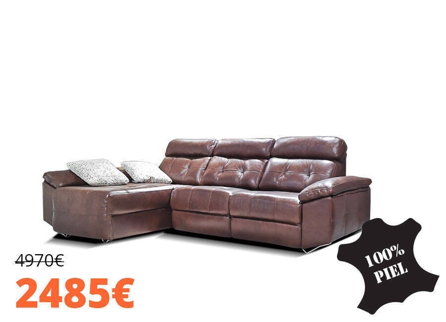 Júcar 100% piel, con 2 relax eléctricos